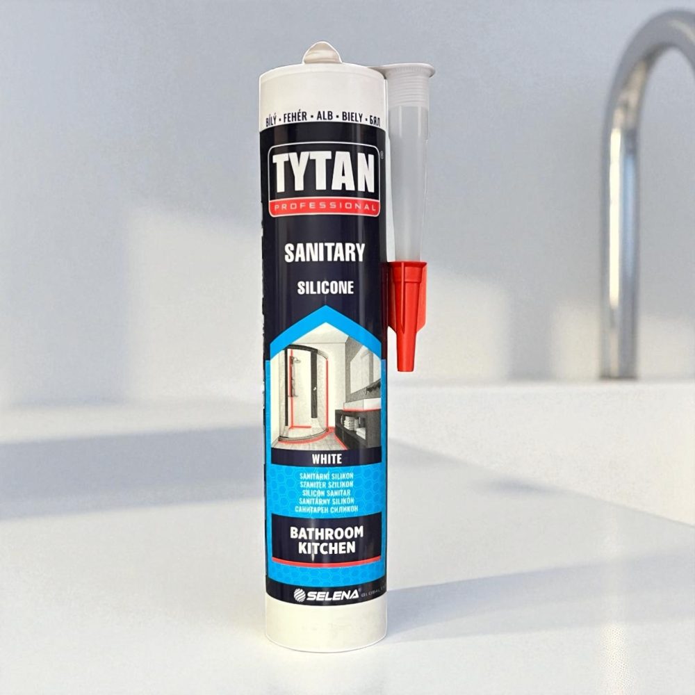 Tytan szaniter szilikon, egy tartós tömítő anyag.