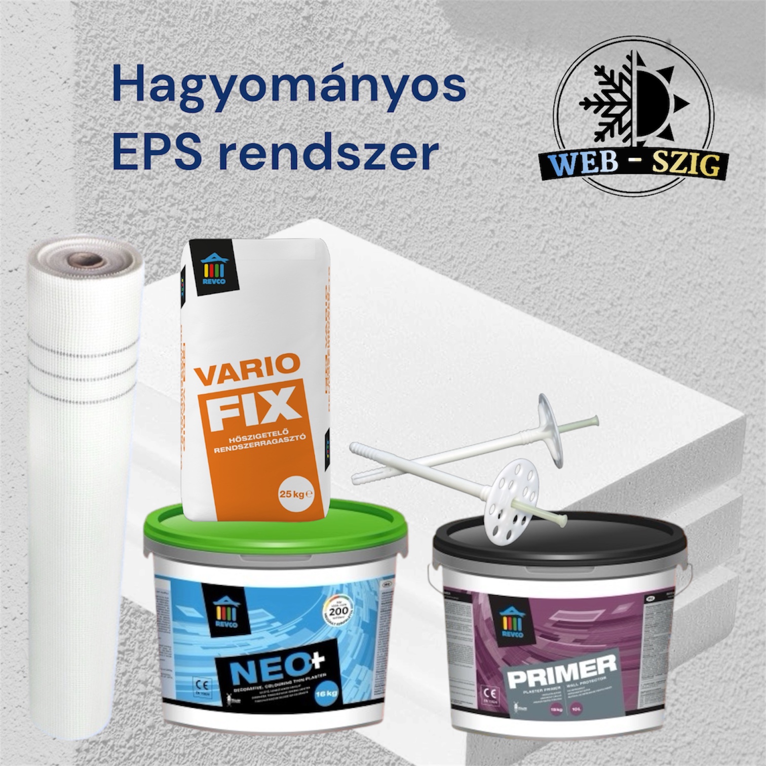 Hagyományos EPS hőszigetelő rendszer