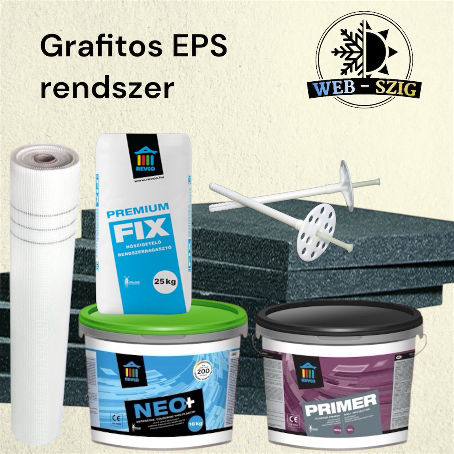 Grafitos EPS hőszigetelő rendszer