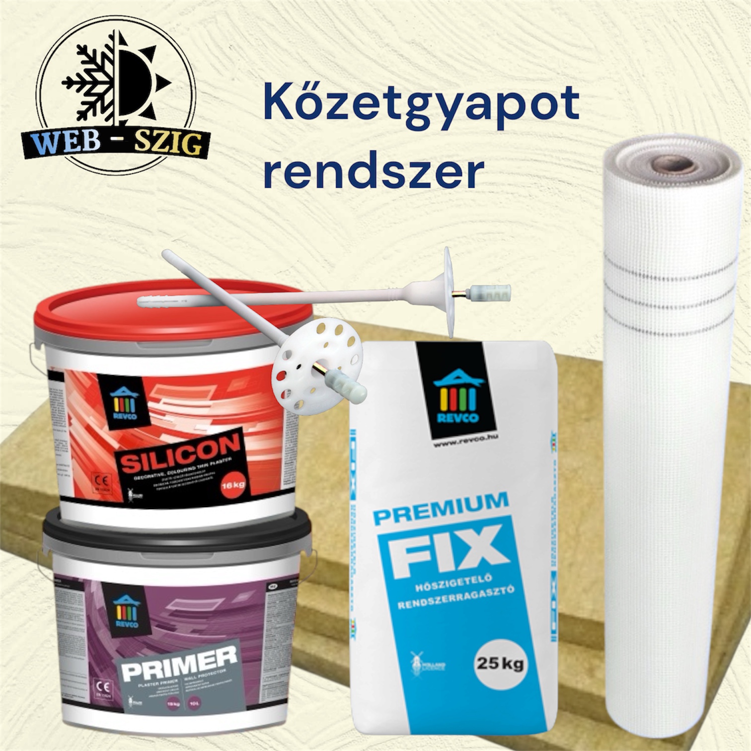 Kőzetgyapot homlokzati hőszigetelő rendszer
